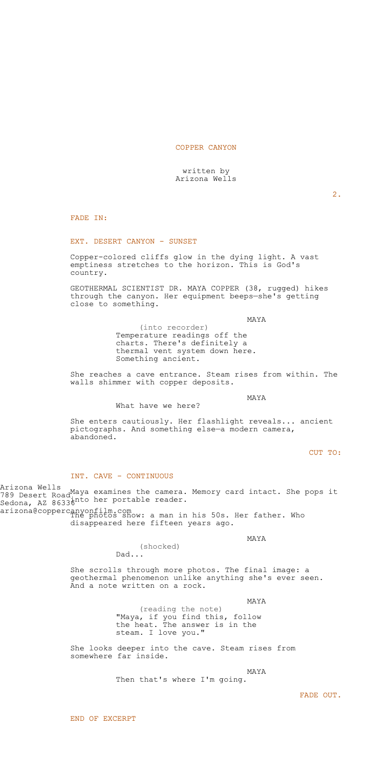 Copper accent screenplay